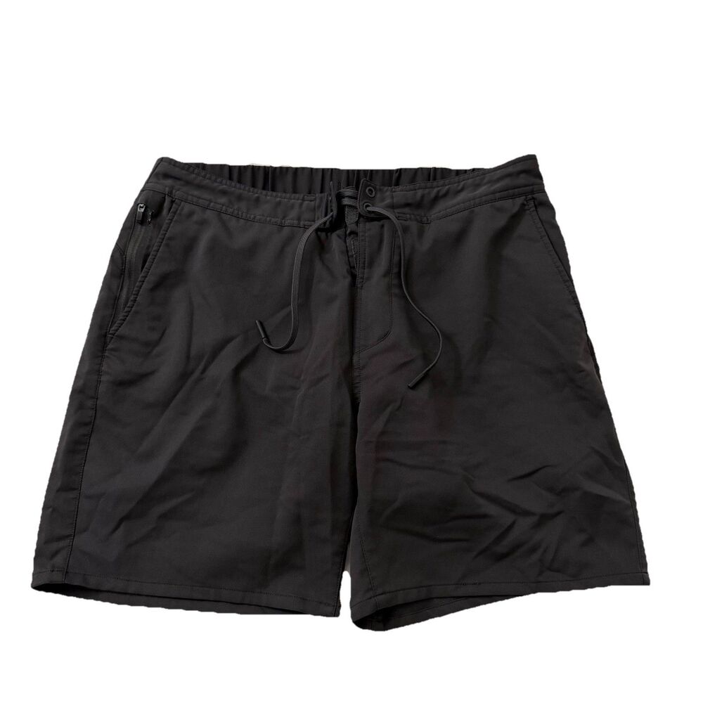 Ten Thousand Foundation Shorts Mens Medium Black Lined Warp Knit Gym 7” Inseam